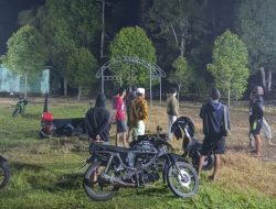 Antusias Hingga Malam Hari, Pemuda dan Masyarakat Baruga Riattang Mulai Benahi Lokasi Shalat Id