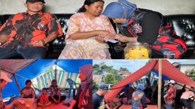 Kunjungi Dua Lokasi Kebakaran, Pemuda Pancasila Kabupaten Bantaeng Berikan Bantuan Uang Tunai