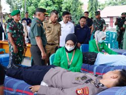 Wujud Sinergitas, Polres Bulukumba Ikut Sukseskan Kegiatan Donor Darah Kodim 1411/Blk