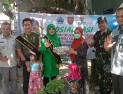 Sejumlah Anak di Pa’jukukang Berisiko Stunting, Dandim 1410 Bersama Ketua Persit Berikan Bantuan Asupan Gizi