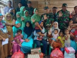 Dandim 1410 Salurkan Paket Sembako Tahap Keempat Untuk Anak Risiko Stunting