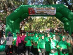 Ratusan Orang di Bantaeng Ikuti Jalan Santai HUT TNI Ke 77, Dandim : Jadikan Ajang Silaturahmi