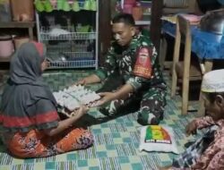 Serda Salasing Babinsa Eremerasa Salurkan Program Bantuan Sembako Dandim 1410