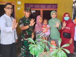 Tingkatkan Jiwa Sosial, Dandim 1410 Bantaeng Berikan Bantuan Kepada Anak Berisiko Penderita Stunting