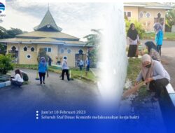 Giat Jumat Bersih Seluruh OPD, Kominfo Sterilkan Seputar Kantor Bupati Majene