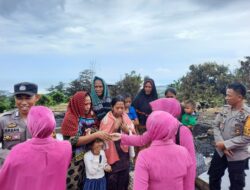 Bentuk Peduli, Polsek Uluere Sambangi Korban Kebakaran di Borong Ganjeng
