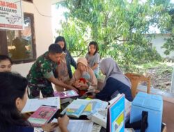 Babinsa Kodim 1410/Bantaeng Dampingi Kegiatan Posyandu Balita