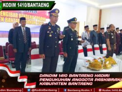 Dandim 1410 Hadiri Pengukuhan Anggota Paskibraka Kabupaten Bantaeng