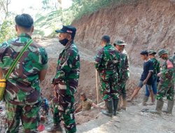 Semangat Babinsa Bonto Tangnga Dampingi Satgas TMMD ke-118 Kodim Bantaeng