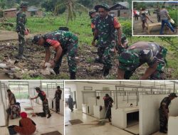 Danramil 03/Tompobulu Pimpin Karya Bakti Bersihkan Pasar Desa Rappoa