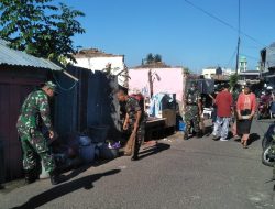 Danramil 03/Tompobulu Pimpin Karya Bakti Pembersihan Pasar Banyorang