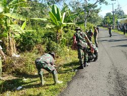 Danposramil Sinoa Pimpin Karya Bakti Pembersihan Selokan di Desa Bonto Jai