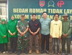 Dandim 1410 Bantaeng Didampingi Ketua Persit KCK Cabang XXVII Tinjau Langsung Pekerjaan Rehab RTLH