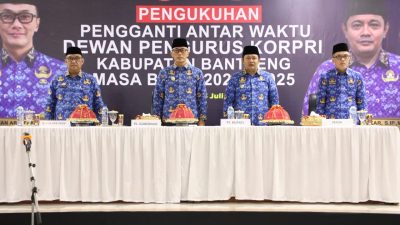 Hadiri Pengukuhan Dewan Pengurus KORPRI Bantaeng PAW, Pj. Gubernur Harap ASN Bantaeng Saling Rangkul