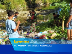 Koramil Pamboang Gelar Aksi Bersih Sungai: Upaya Cegah Banjir dan Kurangi Limbah Plastik