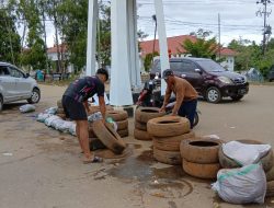 Usai Road Race IMI Sulsel Putaran ke-2, Panitia Bersihkan Sirkuit Taman Sayang Malili