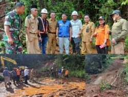 Longsor Putuskan Jalan Trans Sulawesi Ussu-Parumpanai, BPBD dan Pihak Swasta Bergerak Cepat