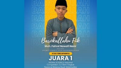 Putra Daerah Malili Raih Juara 1 Nasional Bidang Matematika