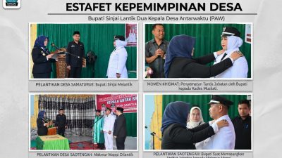 Perkuat Keberlanjutan Pemerintahan Desa, Dua Kades Antarwaktu Dilantik di Tellulimpoe