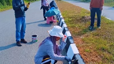 Jelang Penilaian Adipura, BKPSDM Luwu Timur Benahi Median Jalan Soekarno-Hatta