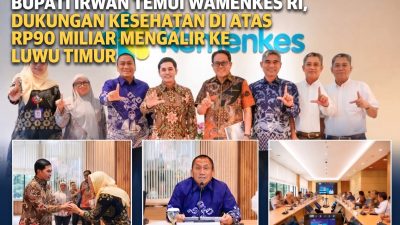 Bupati Irwan Temui Wamenkes RI, Dukungan Kesehatan di Atas Rp90 Miliar Mengalir ke Luwu Timur